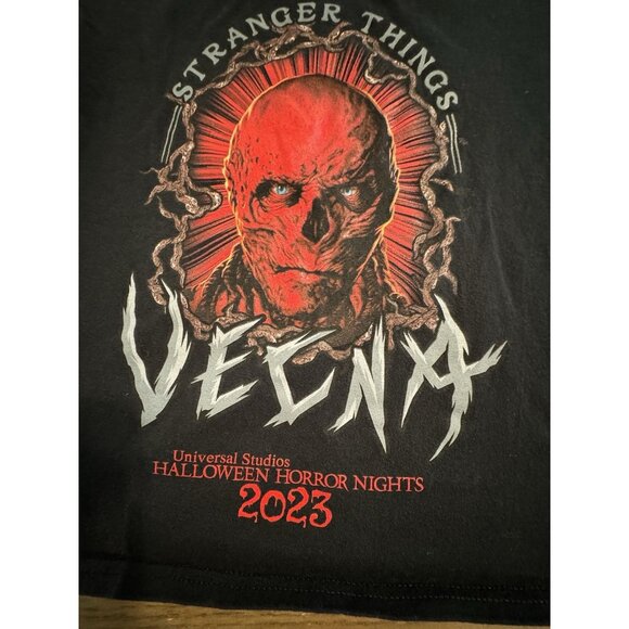 Universal Studios Halloween Horror Night Youth Small Women Baby Tee Vecna 2023 - Picture 2 of 6